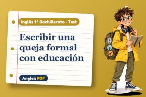 Test de carta formal (1.º Bachillerato) con Leo, el viajero de Anglais PDF
