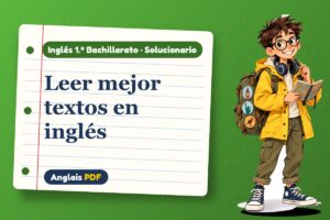 Solucionario de comprensión lectora (1.º Bachillerato) con Leo, el viajero de Anglais PDF