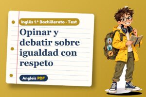 Test sobre igualdad (1.º Bachillerato) con Leo, el viajero de Anglais PDF