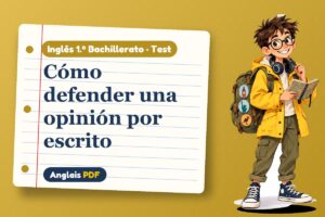 Test de ensayo (1.º Bachillerato) con Leo, el viajero de Anglais PDF