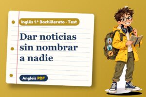 Test de la pasiva impersonal (1.º Bachillerato) con Leo, el viajero de Anglais PDF