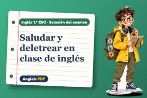 Examen resuelto del alfabeto (1.º ESO) con Leo, el viajero de Anglais PDF