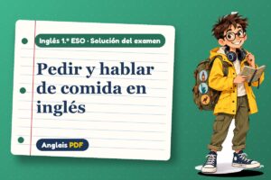Examen resuelto de contables (1.º ESO) con Leo, el viajero de Anglais PDF