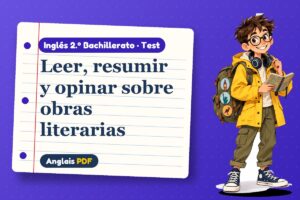 Test de literatura inglesa (2.º Bachillerato) con Leo, el viajero de Anglais PDF
