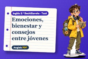 Test de salud mental en inglés (2.º Bachillerato) con Leo, el viajero de Anglais PDF
