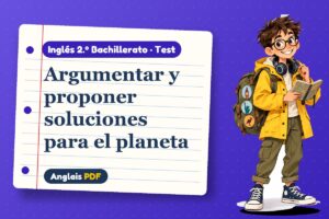 Test de sostenibilidad en inglés (2.º Bachillerato) con Leo, el viajero de Anglais PDF