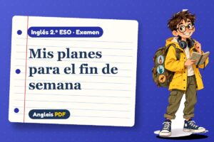Examen de be going to (2.º ESO) con Leo, el viajero de Anglais PDF