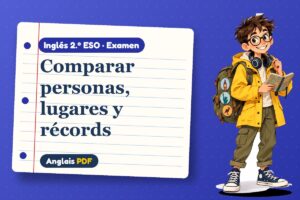 Examen de superlativos (2.º ESO) con Leo, el viajero de Anglais PDF