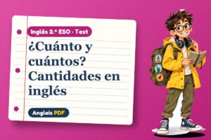 Test de cuantificadores (2.º ESO) con Leo, el viajero de Anglais PDF