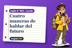 Lección de las formas de futuro (2.º ESO) con Leo, el viajero de Anglais PDF