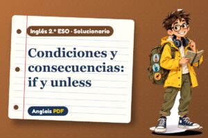 Solucionario del primer condicional (2.º ESO) con Leo, el viajero de Anglais PDF
