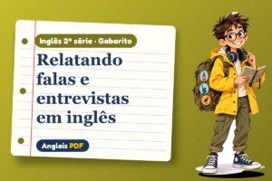 Relatando falas e entrevistas em inglês – Gabarito de inglês 2ª série com Léo, o viajante do Anglais PDF