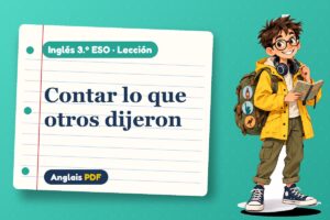 Lección del estilo indirecto (3.º ESO) con Leo, el viajero de Anglais PDF