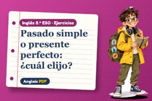 Ejercicios de perfecto o pasado (3.º ESO) con Leo, el viajero de Anglais PDF