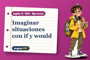 Ejercicios del segundo condicional (3.º ESO) con Leo, el viajero de Anglais PDF