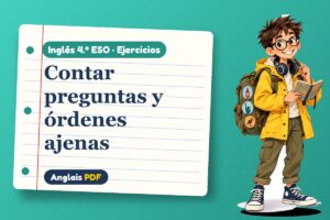 Ejercicios del estilo indirecto (4.º ESO) con Leo, el viajero de Anglais PDF