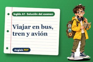 Examen resuelto para comprar billetes (A1) con Leo, el viajero de Anglais PDF
