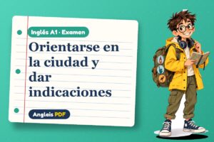 Examen de direcciones en inglés (A1) con Leo, el viajero de Anglais PDF