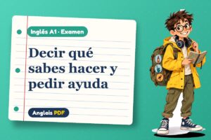 Examen del verbo can (A1) con Leo, el viajero de Anglais PDF