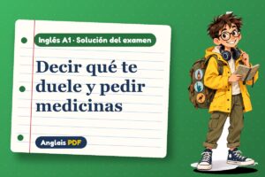 Examen resuelto de vocabulario de salud (A1) con Leo, el viajero de Anglais PDF
