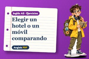 Ejercicios de comparativos (A2) con Leo, el viajero de Anglais PDF