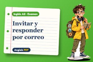 Examen para escribir un correo (A2) con Leo, el viajero de Anglais PDF