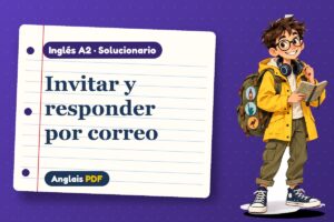 Solucionario para escribir un correo (A2) con Leo, el viajero de Anglais PDF