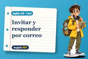 Test para escribir un correo (A2) con Leo, el viajero de Anglais PDF