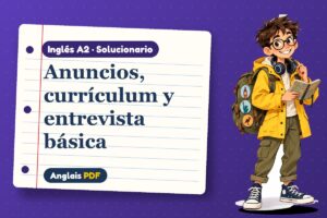 Solucionario para buscar trabajo (A2) con Leo, el viajero de Anglais PDF