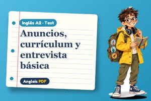 Test para buscar trabajo (A2) con Leo, el viajero de Anglais PDF