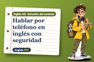 Examen resuelto de inglés por teléfono (A2) con Leo, el viajero de Anglais PDF