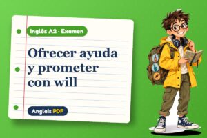 Examen del futuro con will (A2) con Leo, el viajero de Anglais PDF