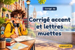 Corrigé des exercices d'anglais 6e : Corrigé accent et lettres muettes