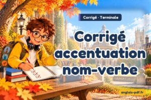 Corrigé des exercices d'anglais terminale : Corrigé accentuation nom-verbe