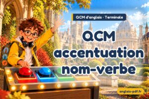 QCM d'anglais terminale : QCM accentuation nom-verbe