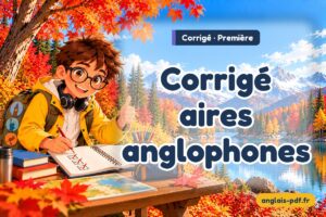 Corrigé des exercices d'anglais première : Corrigé aires anglophones