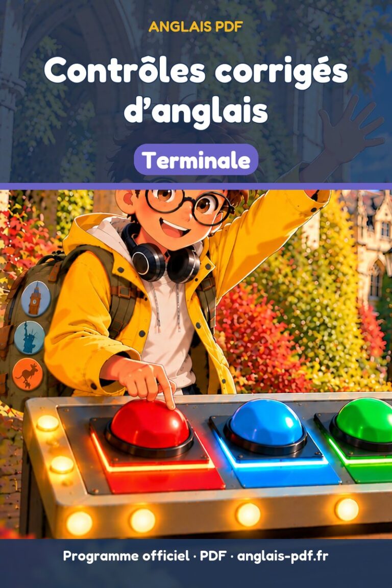 Contrôles corrigés d’anglais Terminale : livre PDF de 106 pages