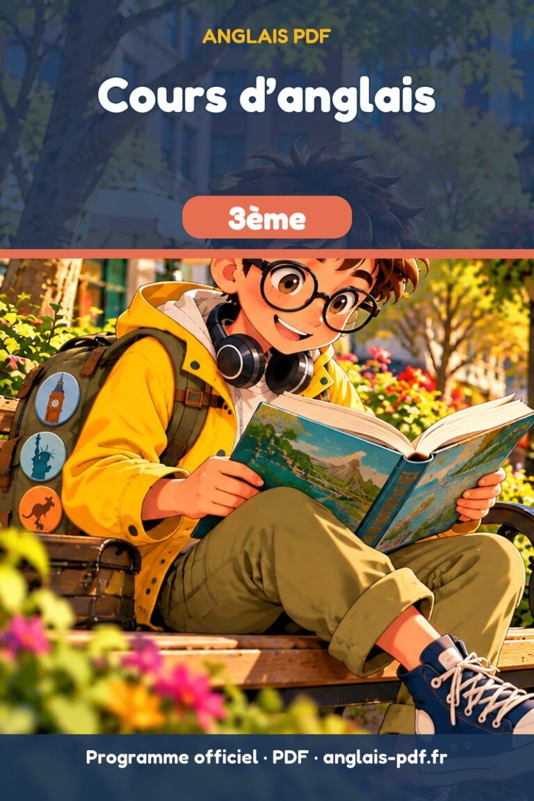 Cours d’anglais 3ème : livre PDF de 145 pages