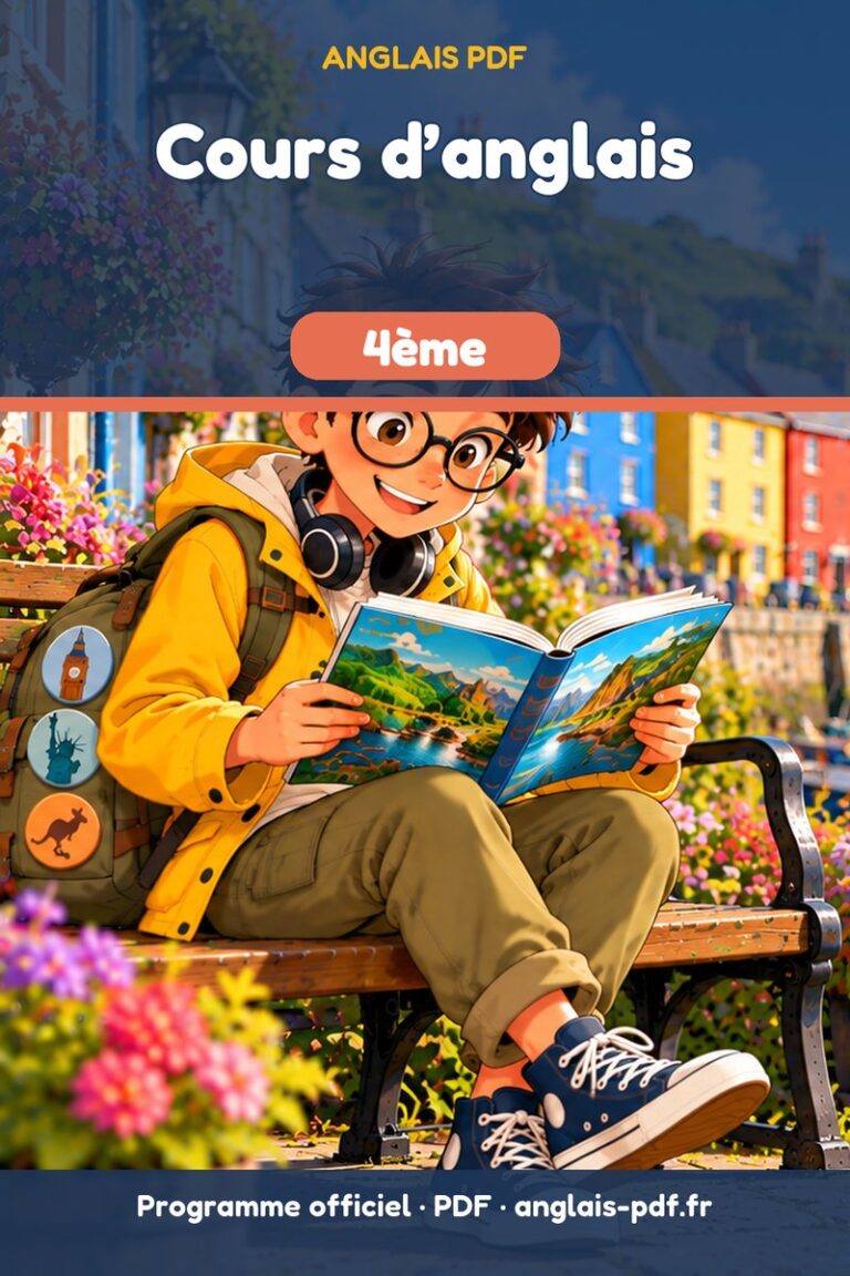 Cours d’anglais 4ème : livre PDF de 136 pages