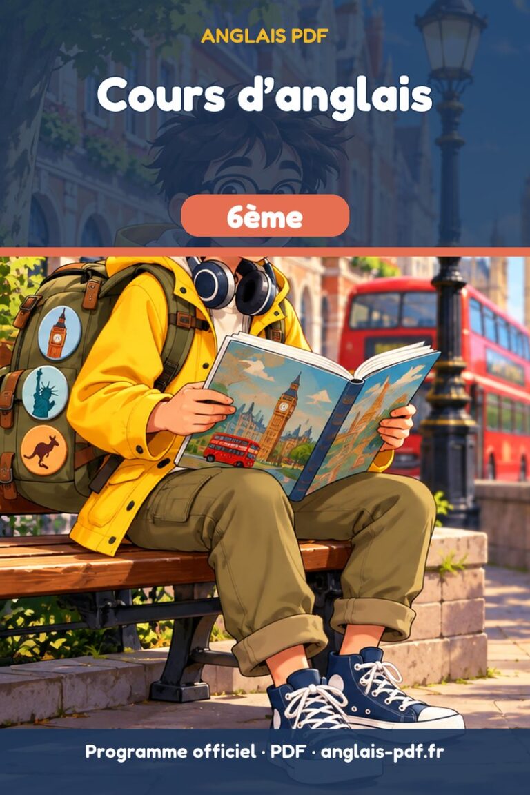 Cours d’anglais 6ème : livre PDF de 157 pages