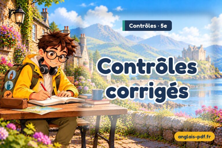 Contrôles d’anglais 5ème avec corrigés