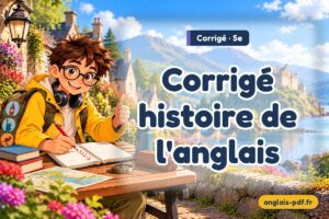 Corrigé des exercices d'anglais 5e : Corrigé histoire de l'anglais