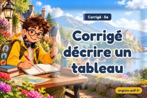 Corrigé des exercices d'anglais 5e : Corrigé décrire un tableau