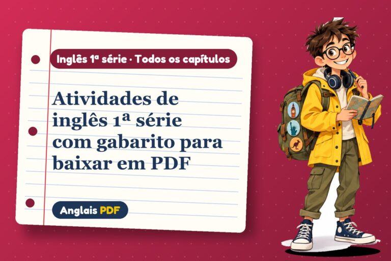 Atividades de inglês 1ª série com gabarito para baixar em PDF