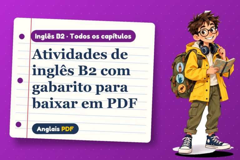 Atividades de inglês B2 com gabarito para baixar em PDF