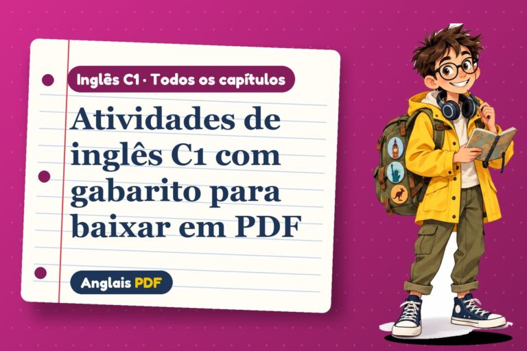 Atividades de inglês C1 com gabarito para baixar em PDF