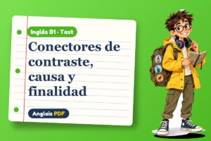 Test de conectores (B1) con Leo, el viajero de Anglais PDF