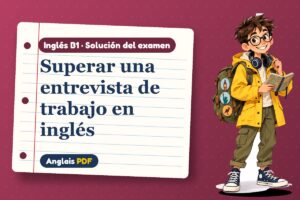 Examen resuelto de entrevista de trabajo (B1) con Leo, el viajero de Anglais PDF