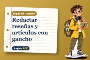 Lección para escribir una reseña en inglés (B1) con Leo, el viajero de Anglais PDF