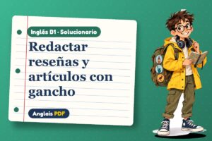 Solucionario para escribir una reseña (B1) con Leo, el viajero de Anglais PDF